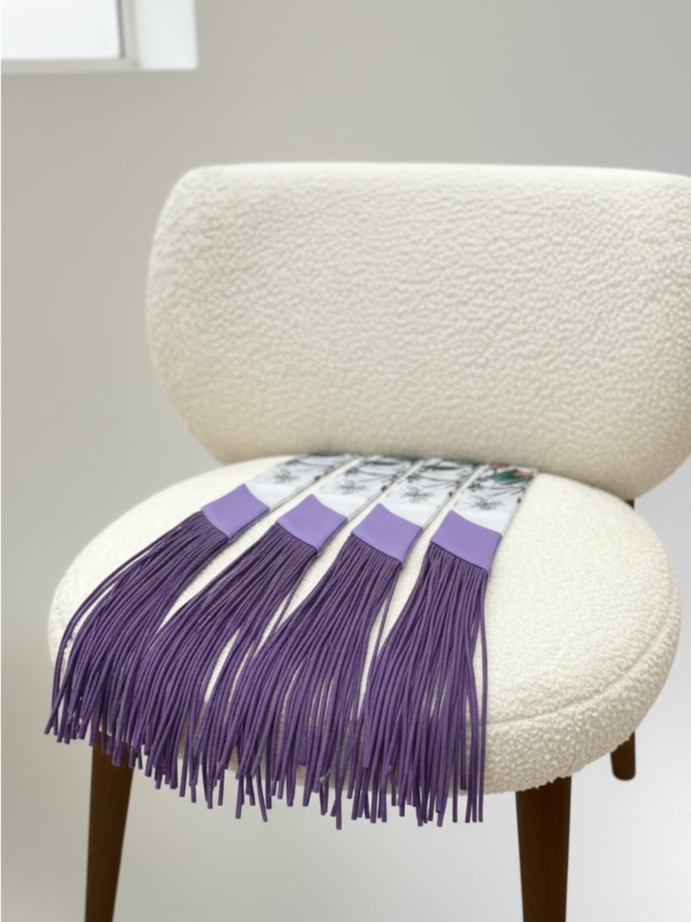 Fringe Handbag Wraps in Purple - Picture 6 of 7
